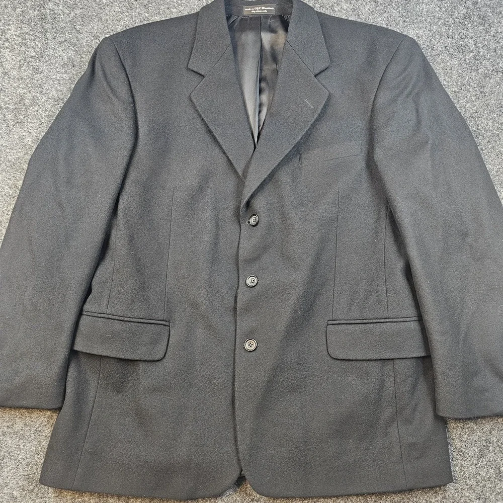 Gianfranco Ruffini Mens Cashmere Blend Blazer Jacket 42R‎ Black Italy Classic